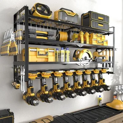 Produktbild von Werkzeug Organizer Wandmontage - 4 Ebenen für Garage