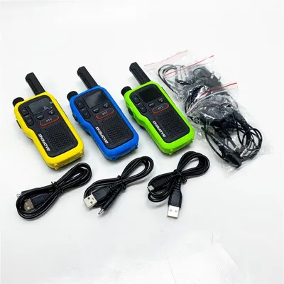 Produktbild von BAOFENG GT-18 Walkie Talkie PMR446 Lizenzfrei Funkgerät für Erwachsene Kinder, Wiederaufladbares Walky Talky 1500mAh Batterie, Dual-PTT, 16 Kanäle, Scan, Taschenlampe für Camping Wandern, 3er Pack