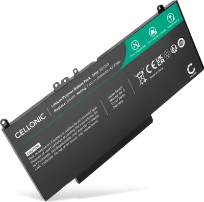 Produktbild von CELLONIC 1x Akku für Notebook Kompatibel mit Dell Latitude E5550, Latitude E5450, Latitude 14 E5450, CHWGG - (5800mAh, 7.4V)