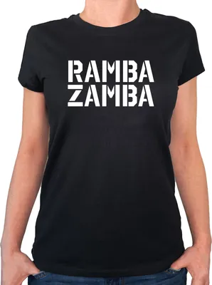 Produktbild von Huuraa Damen T-Shirt Rambazamba Schriftzug XS Black Bio Baumwolle Fairtrade Damenshirt Geschenkidee