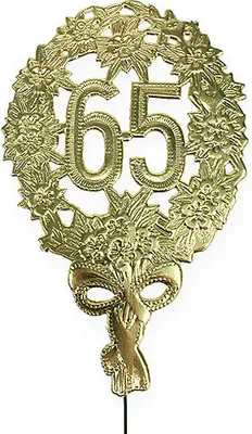 Produktbild von Goldene Jubiläumszahl 65 für Geburtstag & Jubiläum Ø8cm 10St