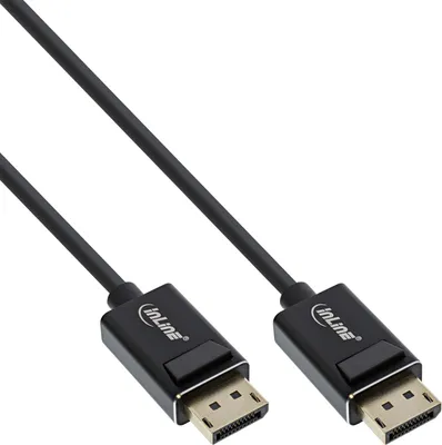 Produktbild von InLine® DisplayPort 2.0 Kabel, 8K4K UHBR, schwarz, vergoldete Kontakte, 3m