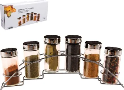 Produktbild von Orion Gewürzbehälter Set 6 Stück + Gewürzständer Gewürzregal