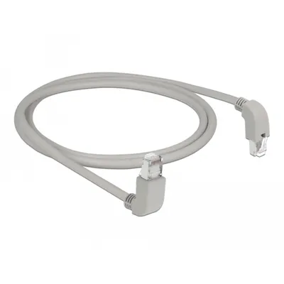 Produktbild von Delock Netzwerkkabel RJ45 Cat.6A S/FTP oben / unten gewinkelt 1 m