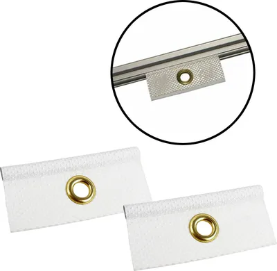 Produktbild von 2er Set Kederöse weiß 7,5 mm für Kederschiene Wohnwagen & Wohnmobil Keder Öse