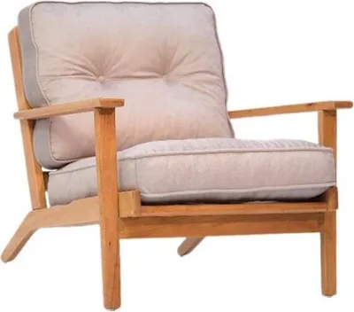 Produktbild von Sessel Holzsessel Stuhl Polsterstuhl Sitzsessel Esszimmerstuhl Mit Kissen