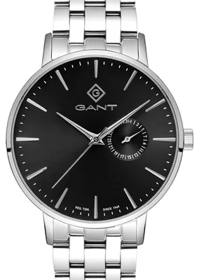 Produktbild von GANT Herrenuhr Quarzuhr silber / schwarz onesize Herren 41,5 mm G105004, G105025, G105026