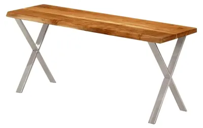 Produktbild von Sitzbank 105 cm aus massivem Akazienholz mit lebender Kante