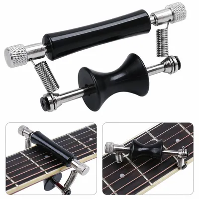 Produktbild von Kapodaster für Gitarre, Roller Kapodaster verstellbar aus Edelstahl & Gummi, schneller Tonartwechsel für Akustik-, E-Gitarre & Ukulele
