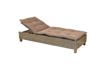 Produktbild von Merxx Gartenliege Toskana, inkl. Aufalge - Aluminium/Polyrattan