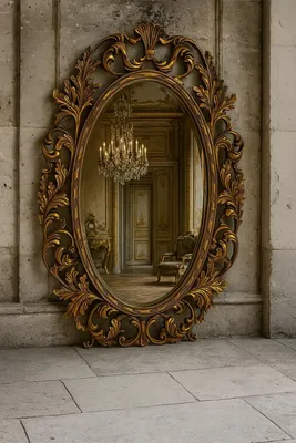 Produktbild von Casa Padrino Barock Spiegel Gold H. 108 cm - Barockstil Möbel