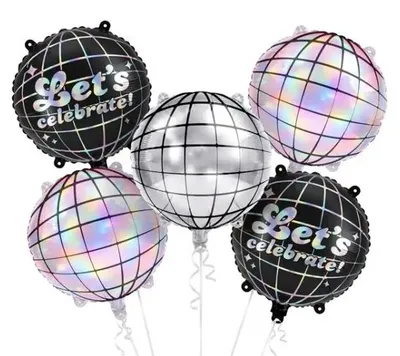 Produktbild von PartyDeco FBZ6, Spielzeugballon, Folie, Mehrfarbig, 35 cm, 45 cm, 5 Stück(e)