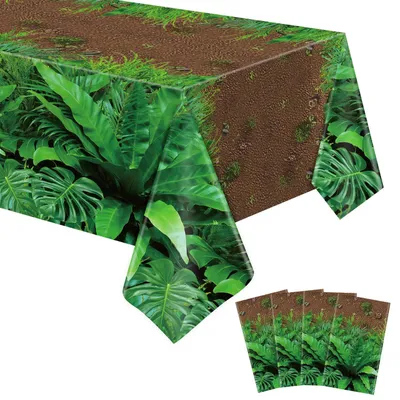 Productafbeelding van Tafelkleed Safari Jungle, 4 stuks, 130 x 220 cm, kunststof
