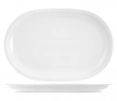 Produktbild von Teller, Porzellan, Chicago, Weiß, Oval, 25 cm