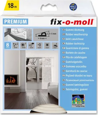 Produktbild von P-Profildichtung fix-o-moll 18m weiß