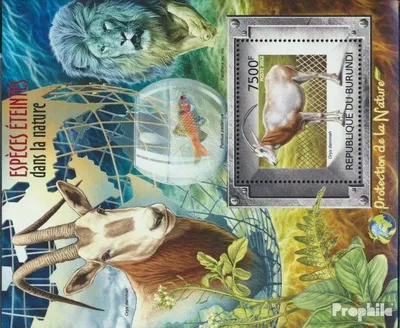 Produktbild von Briefmarken Burundi 2012 Mi Block241 (kompl.Ausg.) postfrisch Ausgestorbene Tiere