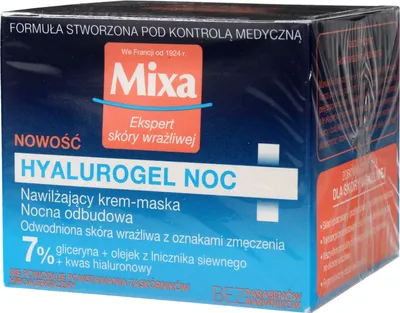 Obrázek produktu pro Mixa Hyalurogel noční hydratační krém-maska 50ml
