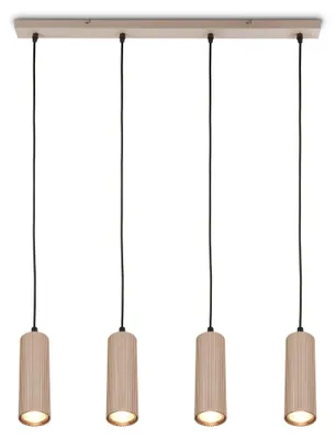 Immagine prodotto di Briloner Lampada a sospensione LED regolabile in altezza 76x120 cm attacco GU10 max. 9W 4 luci beige - Sala da pranzo tavolo soggiorno