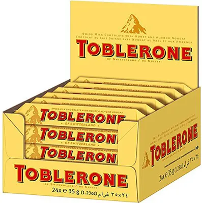 Produktbild von Toblerone Riegel Milk Schweizer Milchschokolade 35g 24er Pack