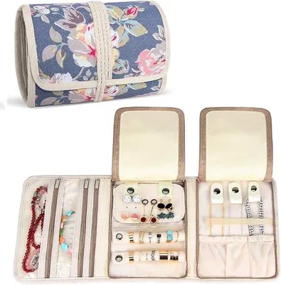 Produktbild von Reise Schmuckrolle für Ketten, Ohrringe, Armbänder, Broschen und mehr
