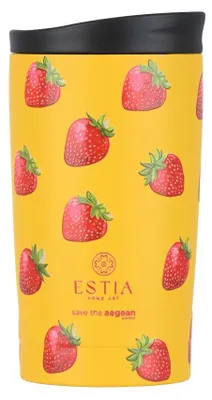 Obrázok produktu pre ESTIA | vákuový hrnček - 350 ml - termohrnček s motívom jahôd - tesné viečko