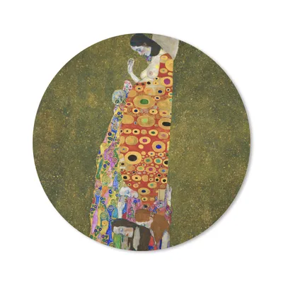Produktbild von MuchoWow® Mauspad Mousepad Hoffnung II - Gustav Klimt 20x20 cm - Mousepads - Maus Mat - Pad - Mausunterlage - Schreibtischmatte