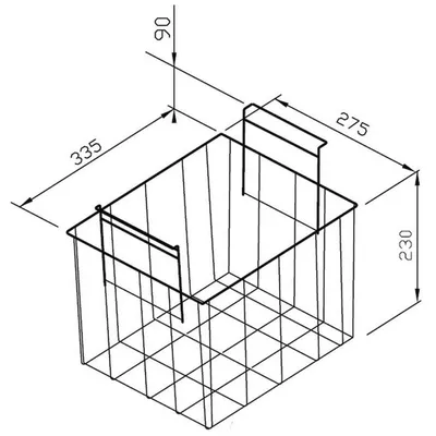 Obrázok produktu pre Kôš KBS, rilsaniert, vhodný pre Snow 15, 20, 25, 335x275x230 mm