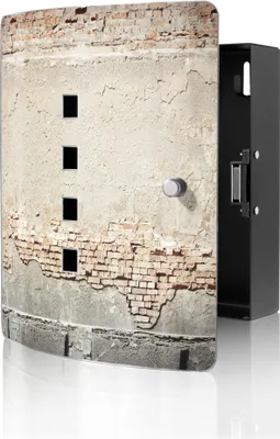 Produktbild von banjado Design Schlüsselkasten aus Edelstahl für 10 Schlüssel, Schlüsselschrank 24 x 21,5 x 7cm groß mit Magnetverschluss,  Baulücke [BWSK 11410]
