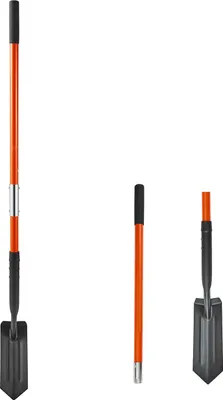 Zdjęcie produktu dla Szpadel ogrodniczy SucceBuy z ostrzem o szerokości 104 mm, szpadel ogrodowy z trzonkiem z włókna szklanego, szpiczasty szpadel do prac ogrodniczych, takich jak kopanie dołów, kopanie rowów i sadzenie, ok. 1,4 m długości