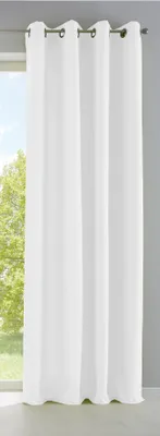 Produktbild von Vorhang Blickdicht Gardine Matt Lichtdurchlässig »PALERMO« mit Ösen und Raffhalter Dekoschal HxB 175x140 cm Weiß, 10000265