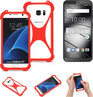 Produktbild von K-S-Trade Handy-Hülle kompatibel mit Gigaset GS185 Schutz-Hülle Bumper Silikon Schutz Hülle Cover Case Silikoncase Silikonbumper TPU Softcase