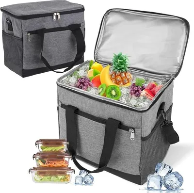 Immagine prodotto di Grande borsa termica da picnic, borsa termica da spiaggia pieghevole, cestino turistico