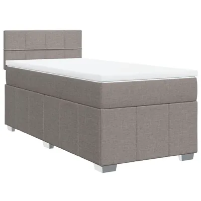 Produktbild von Boxspringbett mit Matratze Taupe 80x200 cm Stoff