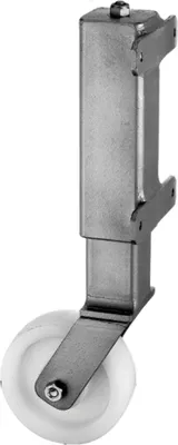 Image de Alberts 416867 Rouleau de portail, pour portails lourds et larges, jusqu'à 450 kg, à visser, galvanisé à chaud, hauteur 400 mm, Ø rouleau 125 mm