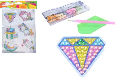 Produktbild von Kreatives Set Diamantaufkleber mit Strasssteinen MIX
