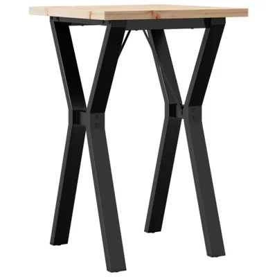 Zdjęcie produktu dla vidaXL Stół do jadalni z ramą Y 50x50x75,5 cm z litego drewna sosnowego i stali