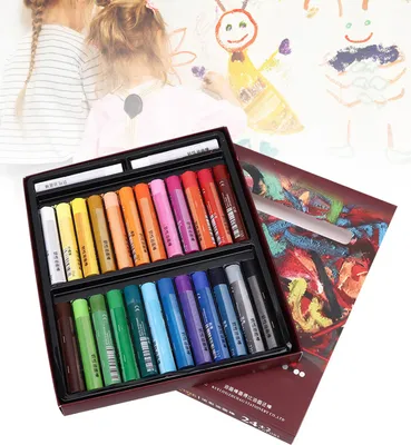Produktbild von 24+2 Ölmalstifte Set Weiches Öl Pastellkreide Kinder Kunstzubehör(8724Jl2 )(8724JL + 2 )