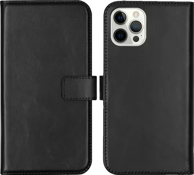 Produktbild von Selencia Echtleder Klapphülle iPhone 12 Pro Max - Schwarz