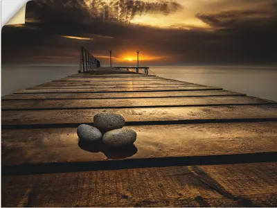 Produktbild von ARTland Wandbild, selbstklebend Sonnenaufgang am Schwarzen Meer Größe: 80x60 cm
