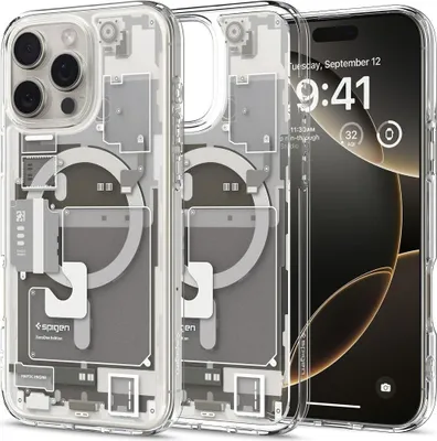 Produktbild von Spigen Ultra Hybrid Zero One (MagFit), Cover, Apple, iPhone 16 Pro, 16 cm (6.3"), Titan, Transparent, Weiß