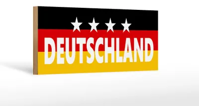 Produktbild von Holzschild Hinweis 27x10cm Deutschland