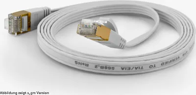 Produktbild von Wantec Patchkabel FTP  CAT6      q=1,6x6,5mm    1,00m weiß