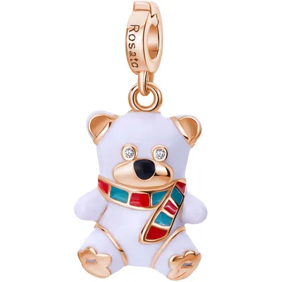 Produktbild von Niedlicher Bronze-Anhä nger Weihnachts-Teddybä r Storie RZLE071