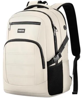 Produktbild von Rucksack Herren Schulrucksack Laptop Backpack 15,6 Zoll Wasserdicht Beige