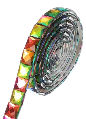 Kristall-Strassband, 91 cm x 1 cm, selbstklebend, mehrfarbig