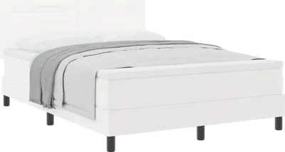 Produktbild von Bettgestell mit Matratze Weiß 140 x 190 cm Kunstleder