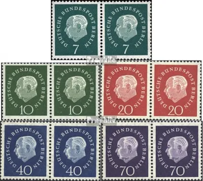 Produktbild von Briefmarken Berlin (West) 1959 Mi 182wP-186wP waagerechte Paare (kompl.Ausg.) postfrisch Heuss
