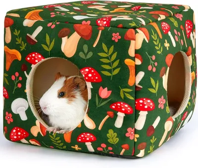Immagine prodotto di Gabbia per piccoli animali, in peluche, lavabile, con 2 ingressi, adatta per conigli