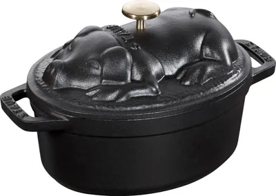 Obrázek produktu pro STAUB SPECIAL COCOTTE Cast iron pot oval pig 1 ltr  black