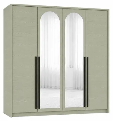 Produktbild von Kleiderschrank mit Spiegel, Eukalyptus, 205 x 65 x 217,2 cm, KI-generiertes Bild